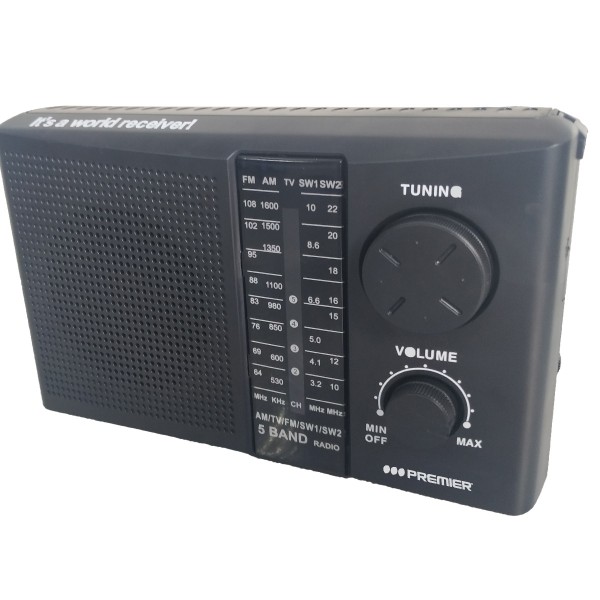 Imagen del producto Radio portatil 5 bandas am/fm/tv/sw1/sw2